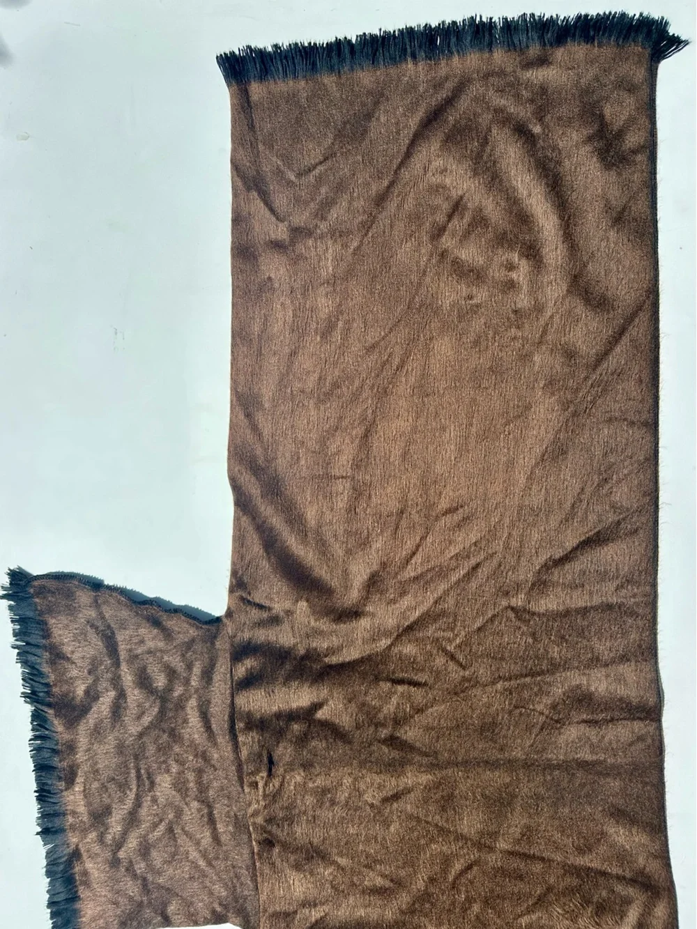 Baby Alpaca Poncho Wrap, Brown, Fringed, Cowl Neck, Ecuador- Women's Cozy Layer
